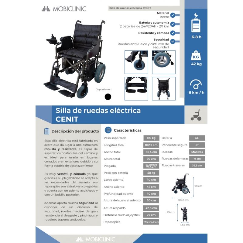 Elektrische Rollstuhl des Cenit -Faltens